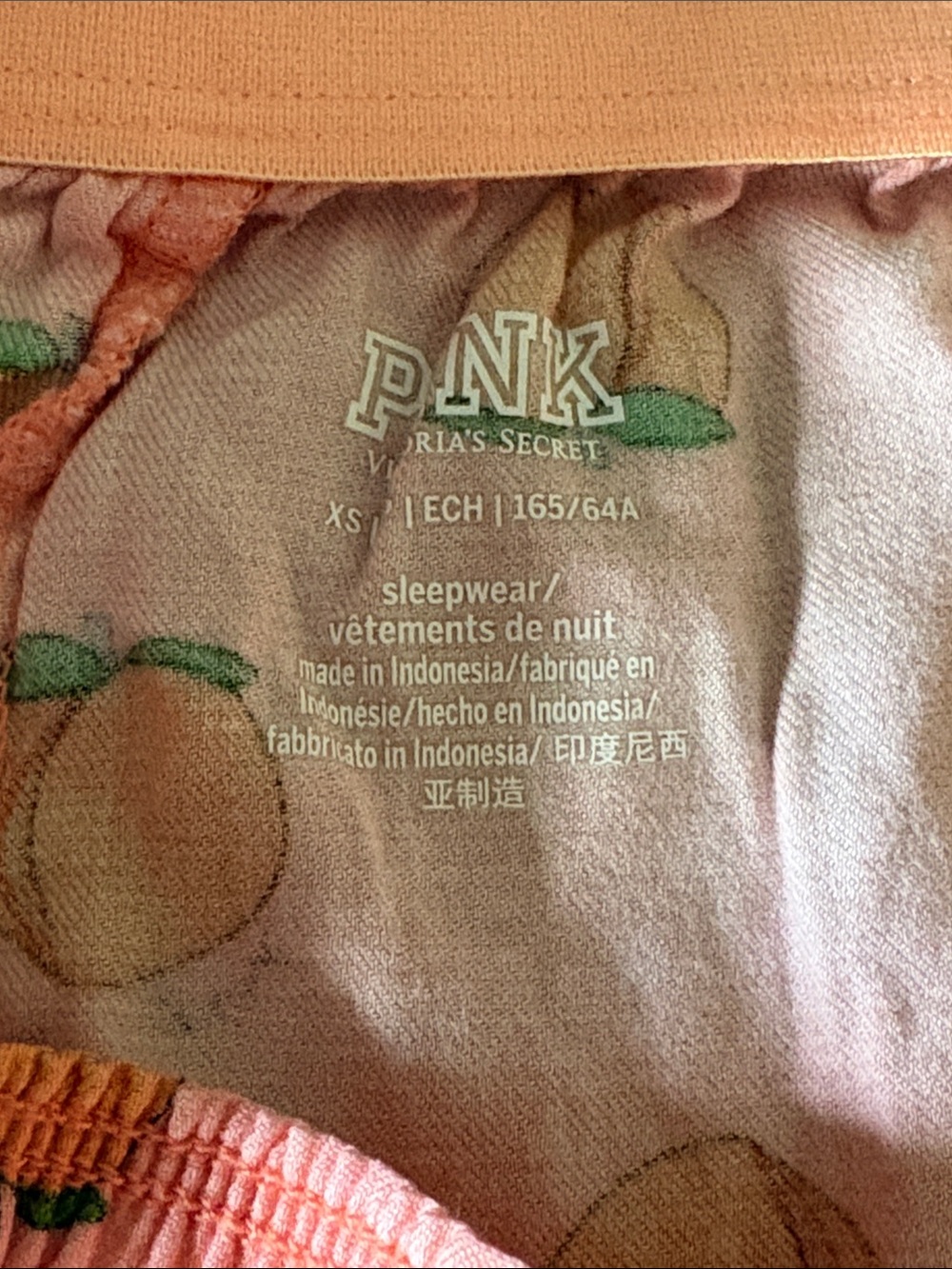 PINK Victoria's Secret Peach-Print Lounge Shorts in Coral Pink - Picture 7 of 7